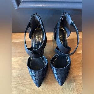Enzo Angiolini Houndstooth Criss-Cross Heels